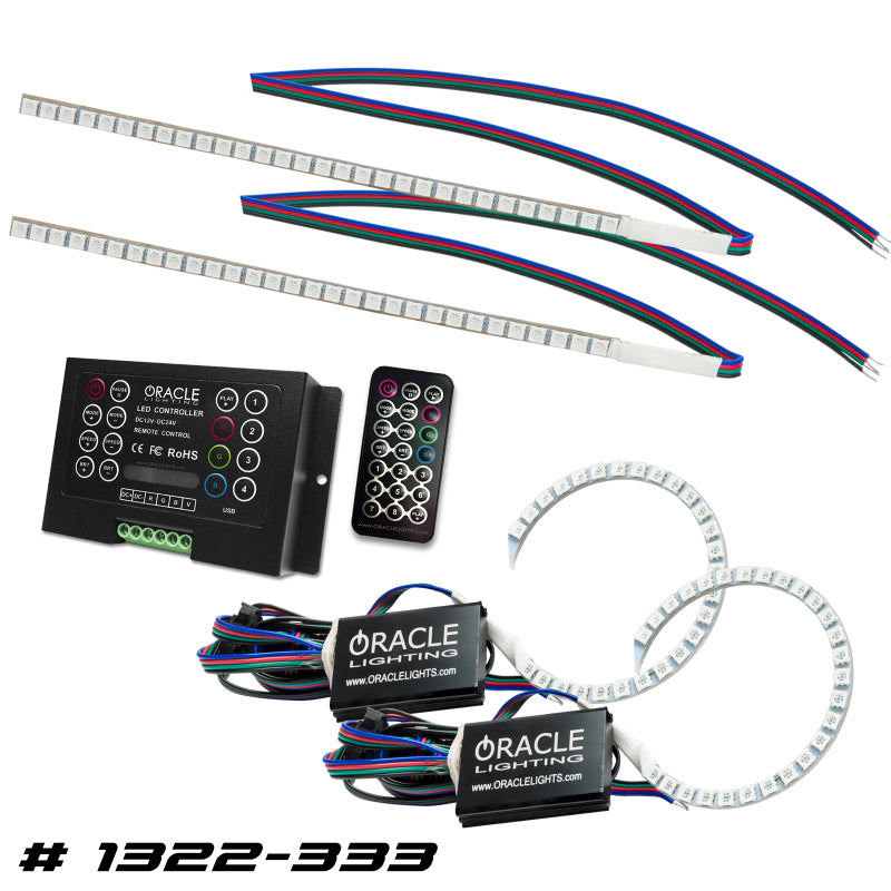 Oracle 15-17 Ford Focus RS/ST DRL Upgrade w/ Halo Kit - ColorSHIFT w/ 2.0 Controller SEE WARRANTY - 1322-333