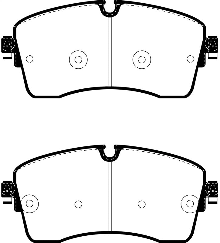 EBC 2018+ Jaguar E-Pace 2.0L Turbo (246) Yellowstuff Front Brake Pads - DP42385R for 2018-2023 Jaguar E Pace - front view