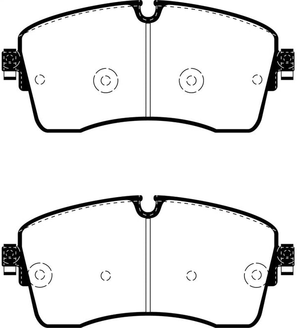 EBC 2018+ Jaguar E-Pace 2.0L Turbo (246) Yellowstuff Front Brake Pads - DP42385R for 2018-2023 Jaguar E Pace - front view