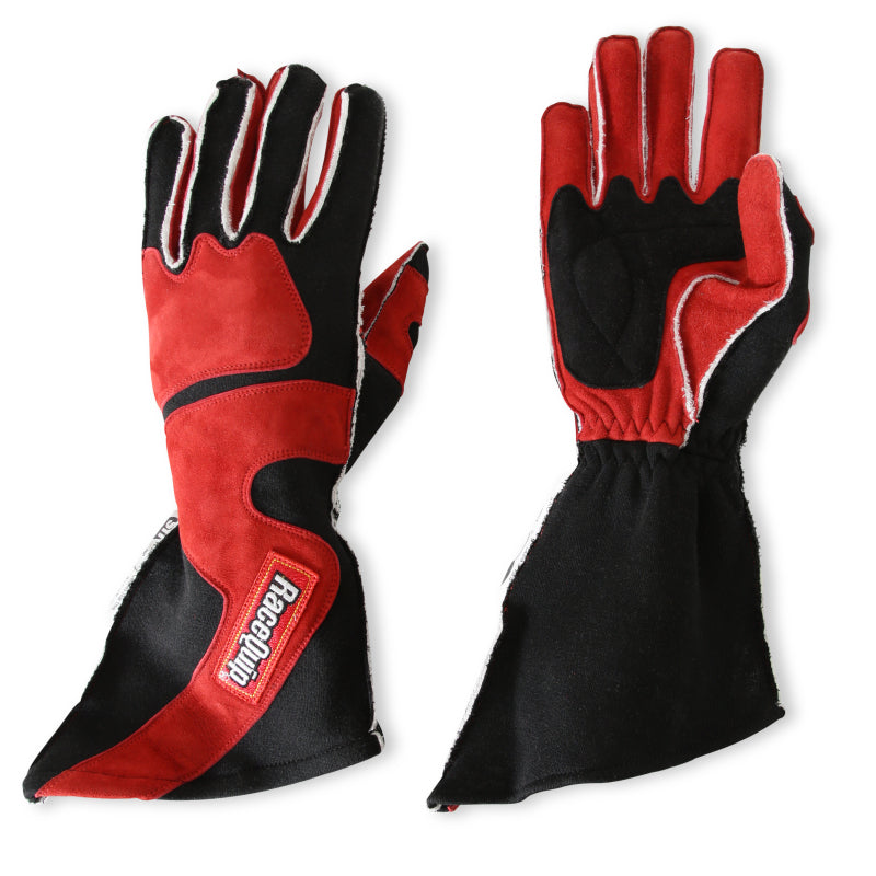 RaceQuip SFI-5 Red/Black Small Outseam Angle Cut Glove - 359102RQP