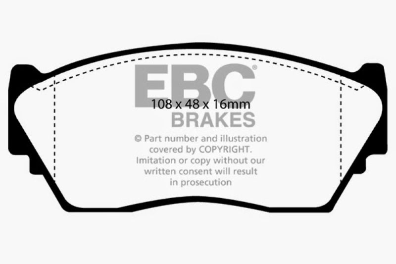 EBC 91-93 Nissan NX 1.6 Greenstuff Front Brake Pads - DP2892