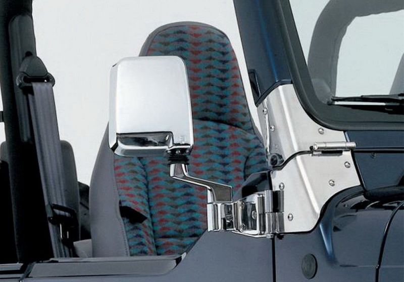 Rampage 1987-1995 Jeep Wrangler(YJ) Half Door Side Mirrors - Chrome - 7504