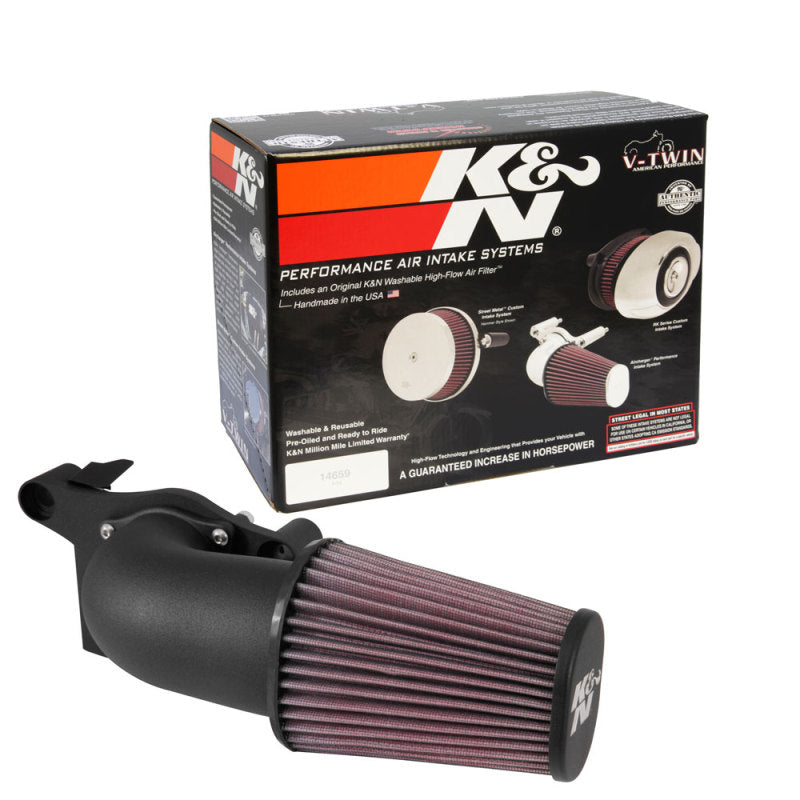 K&amp;N 2017 Harley-Davidson H/D Touring Models Aircharger Performance Intake - Black - 63-1138