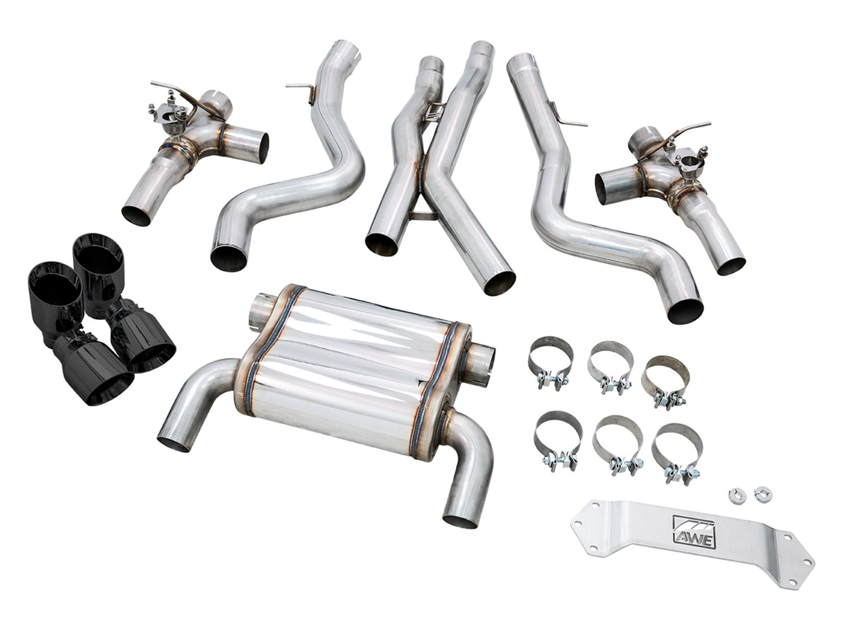 AWE Tuning BMW F8X M3/M4 SwitchPath Catback Exhaust - Diamond Black Tips - 3025-43074
