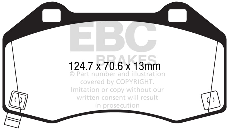 EBC 2017+ Fiat 124 Spider 1.4L Turbo Abarth Redstuff Front Brake Pads - DP32286C