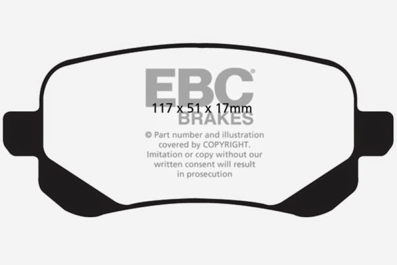 EBC 08-11 Chrysler Town &amp; Country 3.3 Yellowstuff Rear Brake Pads - DP41840R