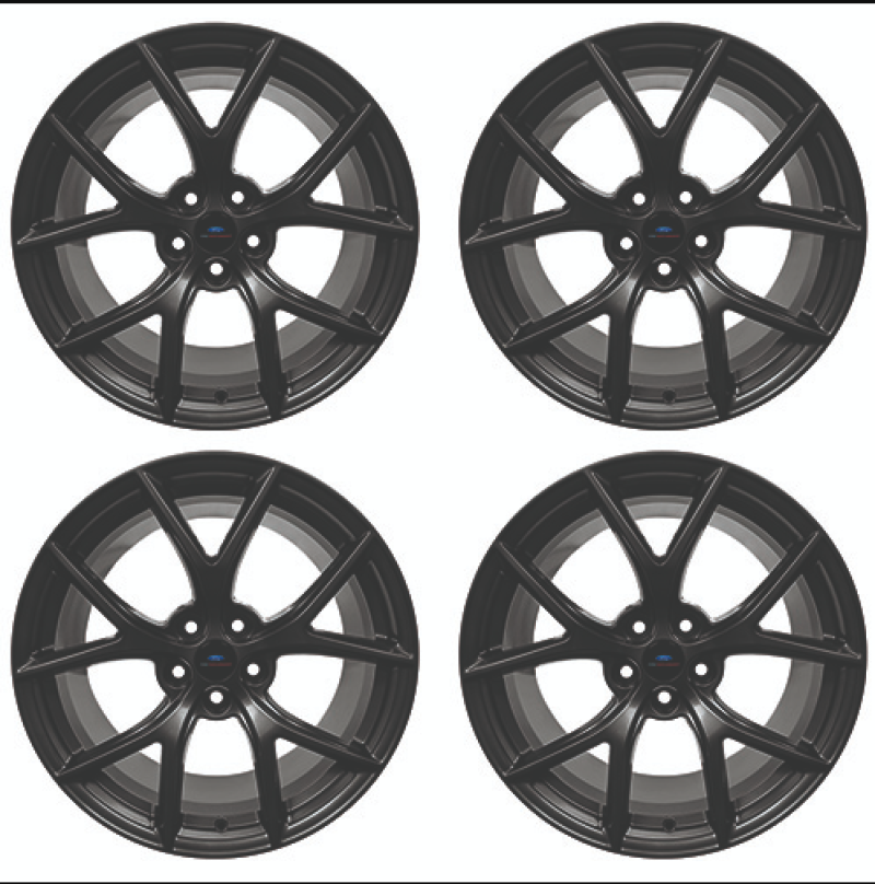 Ford Racing 15-20 Mustang19x10.5in &amp; 19x11in Wheel Kit w/TPMS - Matte Black