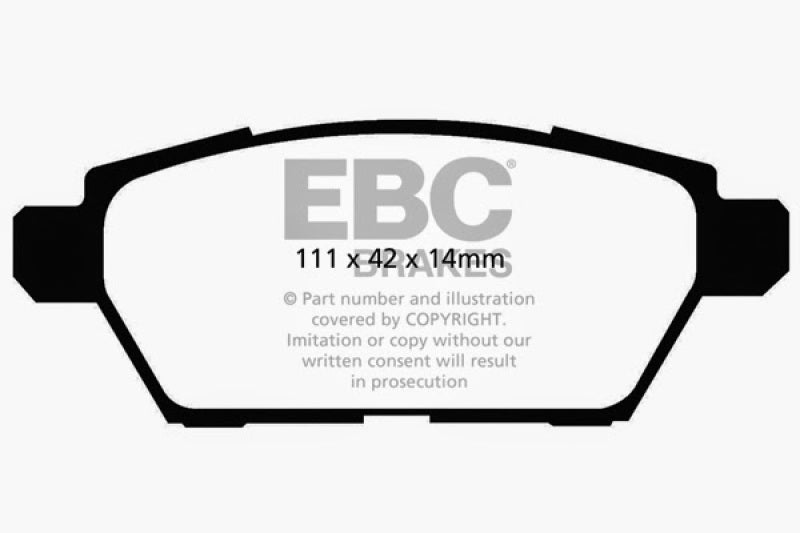 EBC 06-09 Ford Fusion 2.3 Greenstuff Rear Brake Pads - DP21766