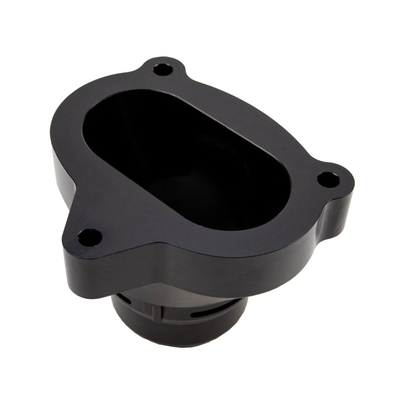 Wehrli 11-25 Ford Power Stroke 6.7L Billet Aluminum Thermostat Housing - Black Anodized - WCF100148