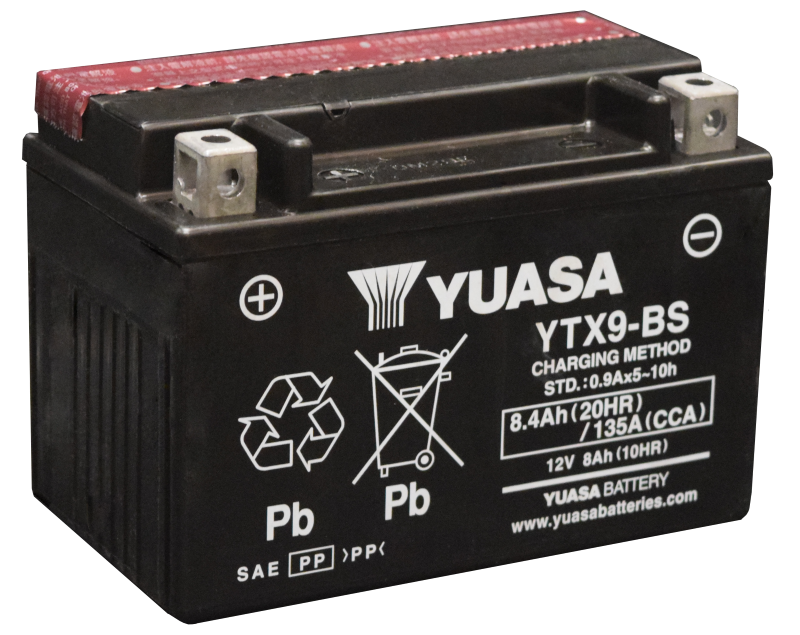 Yuasa YTX9-BS Maintenance Free AGM 12 Volt Battery (Bottle Supplied) - YUAM329BSIND