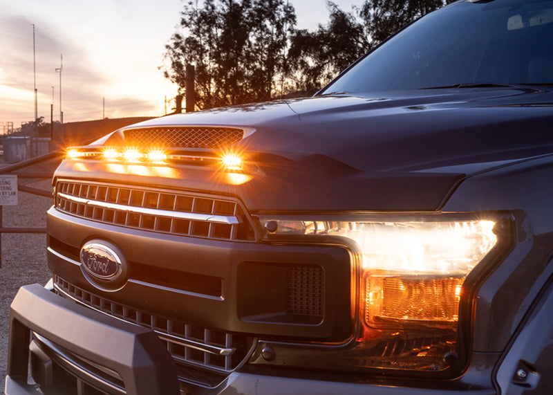 AVS 2019 Ford Ranger Aeroskin Low Profile Light Shield - Black - 753166