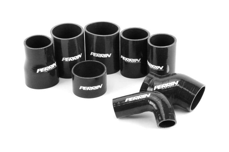 PERRIN 08-14 Subaru STI Front Mount Intercooler Boost Tube Kit - Black - PSP-ITR-430-3BK