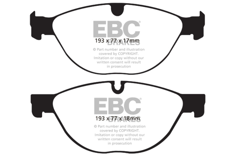 EBC 10-15 Jaguar XF 5.0 Supercharged (470) Redstuff Front Brake Pads - DP32076C