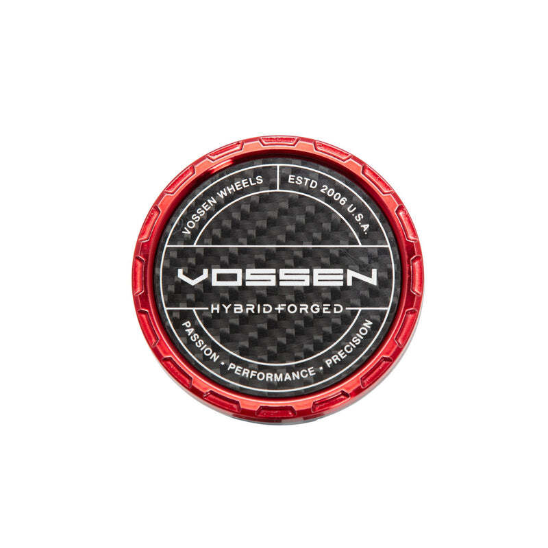 Vossen HF Carbon Billet Sport Cap 2.0 - Small (VHF) - Transparent Red - Twill Weave (Gloss) - CAPBSC2-SM-HF-RD-W