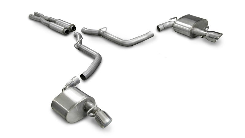 Corsa 2005-2010 Dodge Charger No Towing Hitch SRT-8 6.1L V8 Polished Xtreme Cat-Back Exhaust - 14440