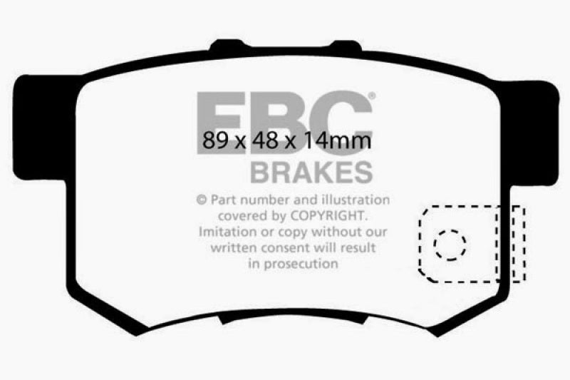 EBC 97 Acura CL 2.2 Yellowstuff Rear Brake Pads - DP41193R