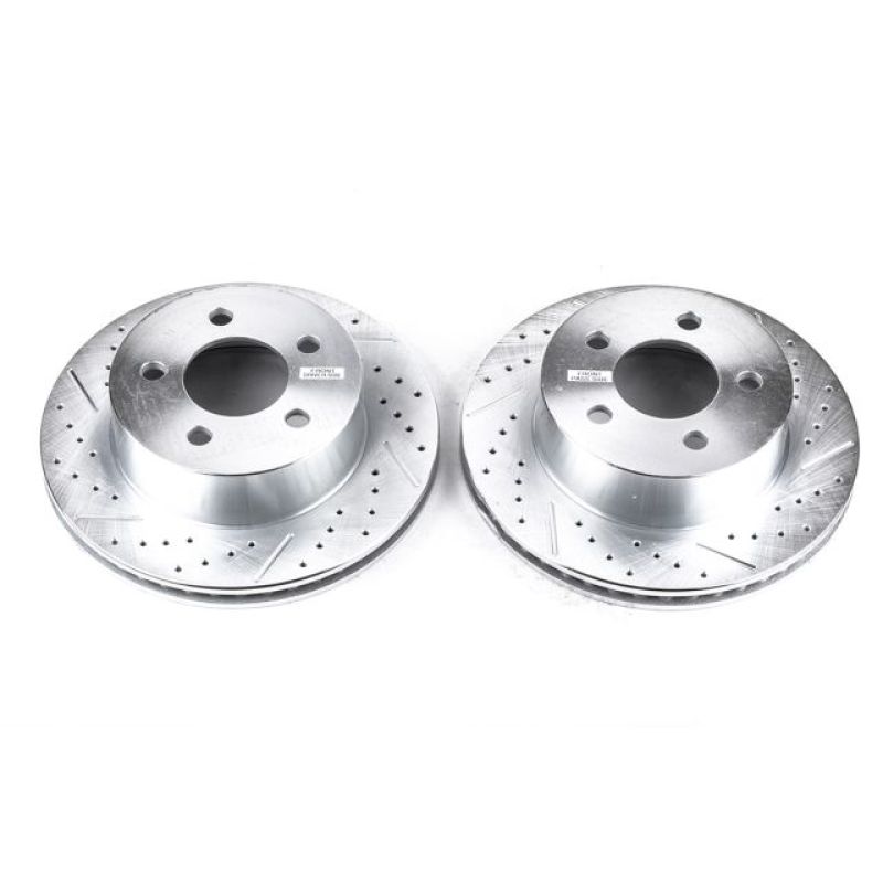 Power Stop 99-01 Jeep Cherokee Front Evolution Drilled &amp; Slotted Rotors - Pair - AR8745XPR