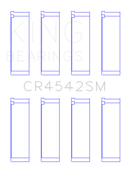King Engine Bearings Honda K-Series (Except A3)/16V 2.0L/2.3L/2.4L (Size +0.50mm) Conrod Bearing Set - CR4542SM0.5