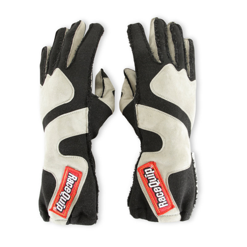 RaceQuip SFI-5 Gray/Black 2XL Outseam w/ Closure Glove - 356607RQP