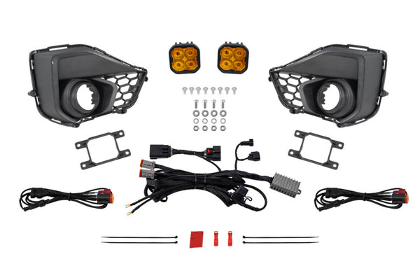 Diode Dynamics 2024 Ford Mustang GT SS3 Add-On Fog Lamp Kit Yellow Max - DD7975 for 2024-2026 Ford Mustang - front view
