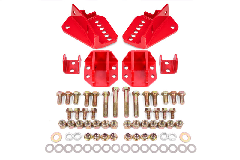 BMR 64-72 GM A-Body Coilover Conversion Kit Rear Adjust Shock Mt w/o CAB - Red - CCK402R