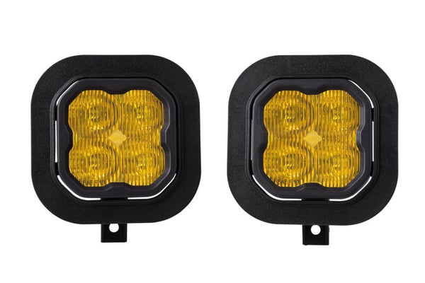Diode Dynamics SS3 Pro Type SD Kit ABL - Yellow SAE Fog - DD7096 for 2011-2016 Ford F 250 - front view