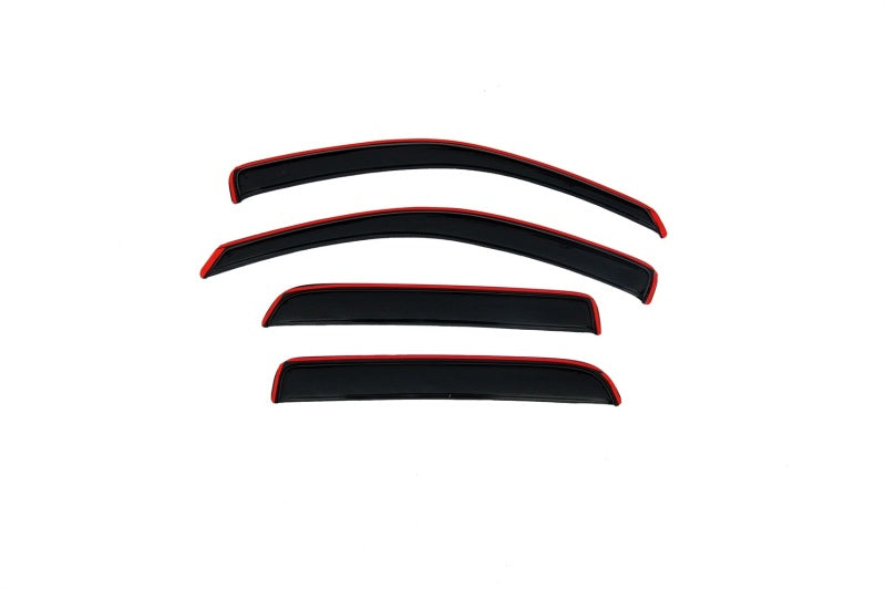 AVS 05-11 Dodge Dakota Quad Cab Ventvisor In-Channel Front &amp; Rear Window Deflectors 4pc - Smoke - 194656