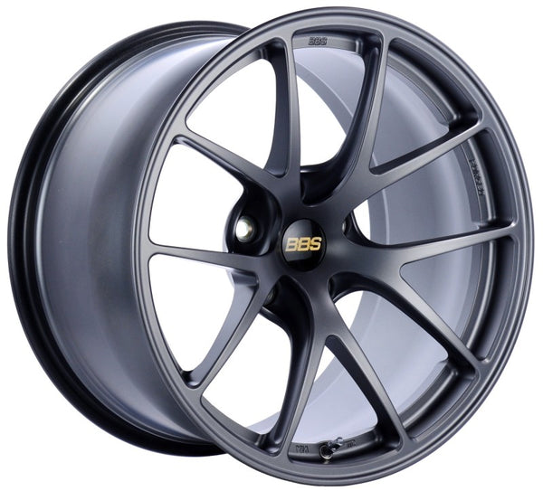 BBS RI-A 18x10.5 5x114.3 ET18 Matte Graphite Wheel -82mm PFS/Clip Required - RIA006MGR by BBS