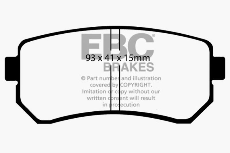 EBC 06-11 Hyundai Accent 1.6 Greenstuff Rear Brake Pads - DP21769