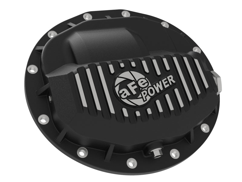 aFe Power Pro Series Front Diff Cover Black Machined &amp; Gear Oil 13-18 Dodge Ram 2500/3500 - 46-70402-WL