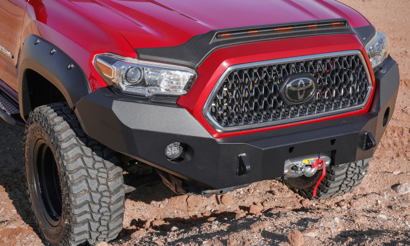 AVS 16-22 Toyota Tacoma Low Profile Aeroskin Lightshield Pro - Black - 953079