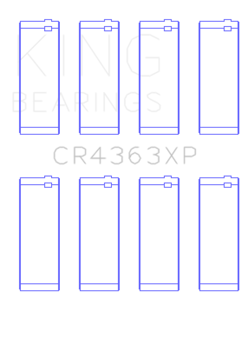 King 00-06 Chevrolet 2.2L DOHC Ecotec Connecting Rod Bearings (Set of 4) - CR4363XP