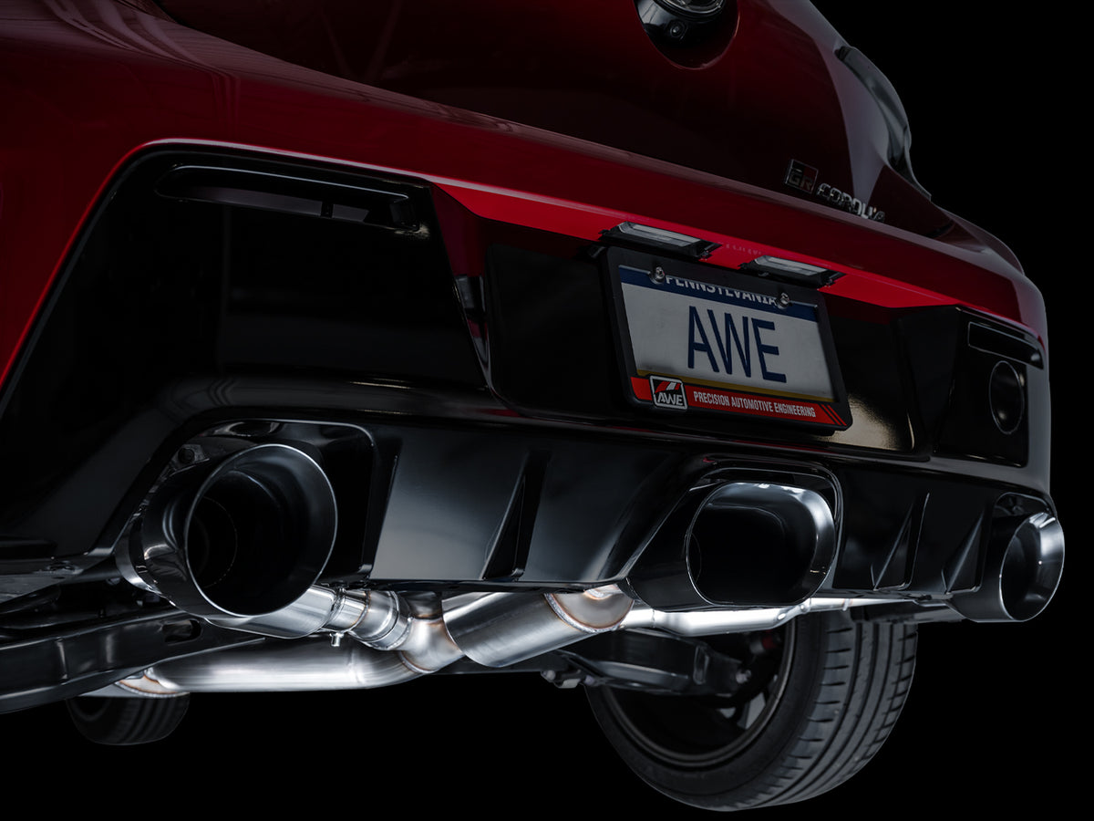AWE Tuning 2023+ Toyota GR Corolla Track Edition Exhaust - Diamond Black Tips - 3020-53472