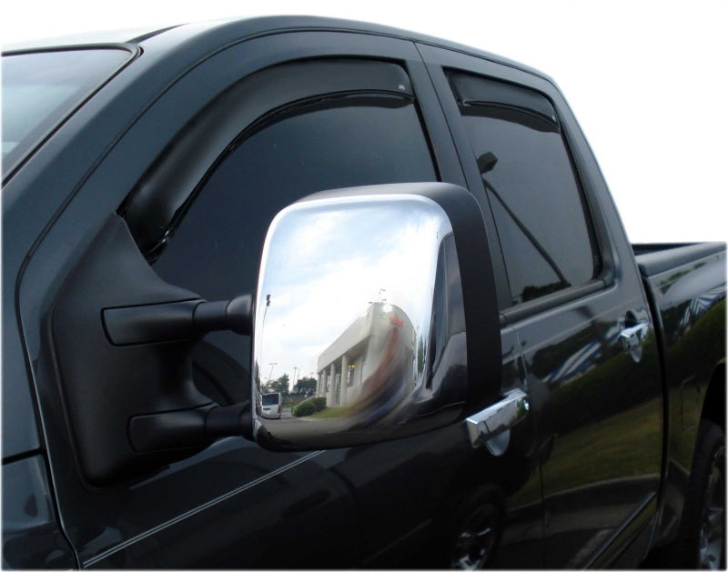AVS 04-15 Nissan Titan Crew Cab Ventvisor In-Channel Front &amp; Rear Window Deflectors 4pc - Smoke - 194858