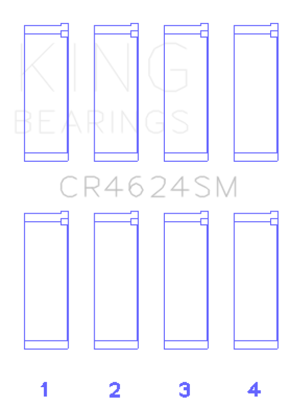King Hyundai G4KE / G4KC (Size +075) Rod Bearings (Set of 4) - CR4624SM0.75