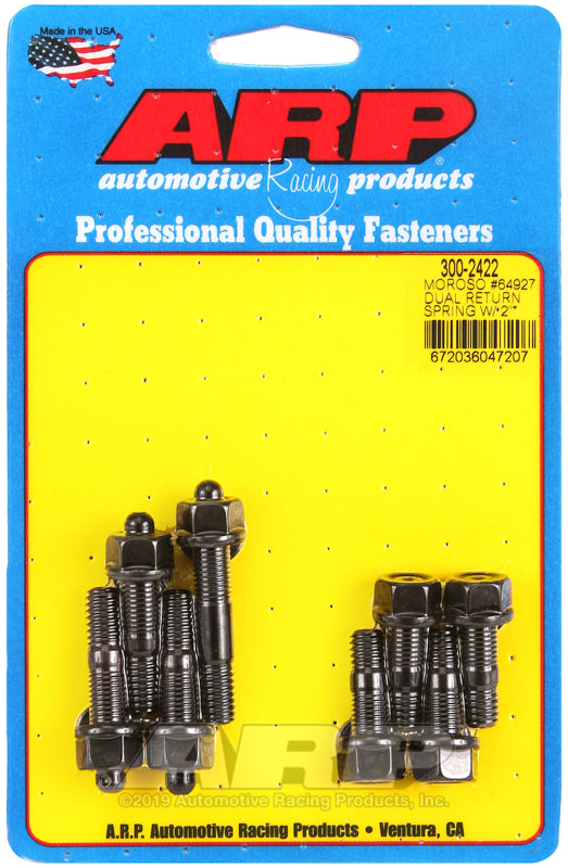 ARP Moroso 64927 dual return spring w/2in spacer plate pro series carb stud kit - 300-2422