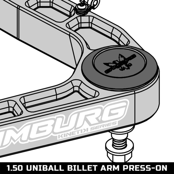 Camburg 1.50 UCA Uniball Cap Kit (press-on) - CAM-010067 for 2004-2023 Ford F 150 - front view
