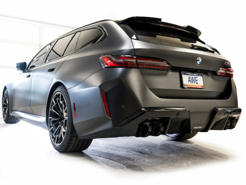 AWE BMW G90/G99 M5 Track Edition Catback Exhaust - Diamond Black Tips - 3020-43790