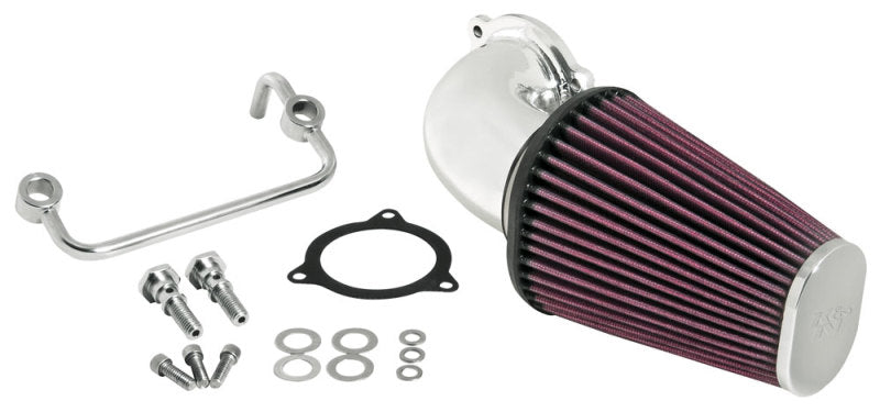 K&amp;N 08-10 Harley Davidson Touring Models Performance Intake Kit - Bright Aluminized - 57-1122P