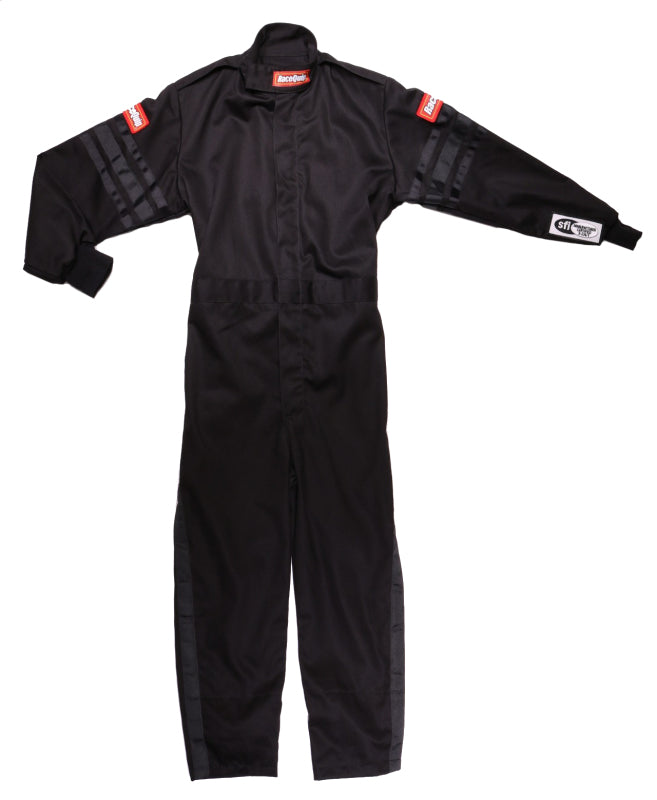 RaceQuip Black Trim SFI-1 JR. Suit - Kids Small - 1959992RQP