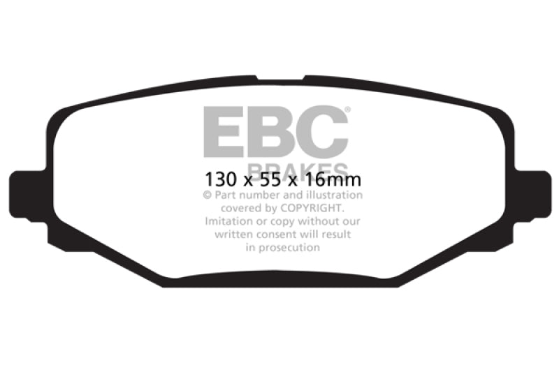 EBC 12+ Chrysler Town &amp; Country 3.6 Yellowstuff Rear Brake Pads - DP41889R