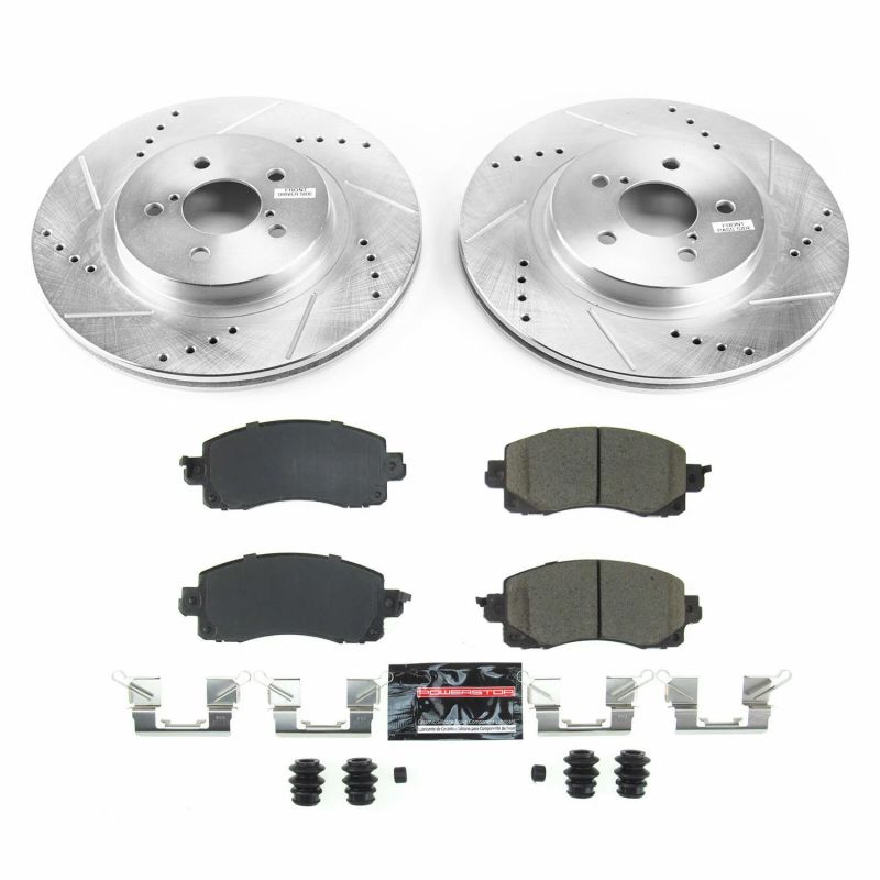 Power Stop 18-19 Subaru Crosstrek Front Z23 Evolution Sport Brake Kit - K7892 for 2018-2023 Subaru Crosstrek