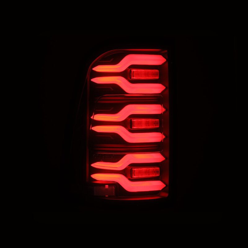 AlphaRex 19-21 Dodge Ram 1500 Luxx-Series LED Tail Lights Black w/Activ Light/Seq Signal - 640040