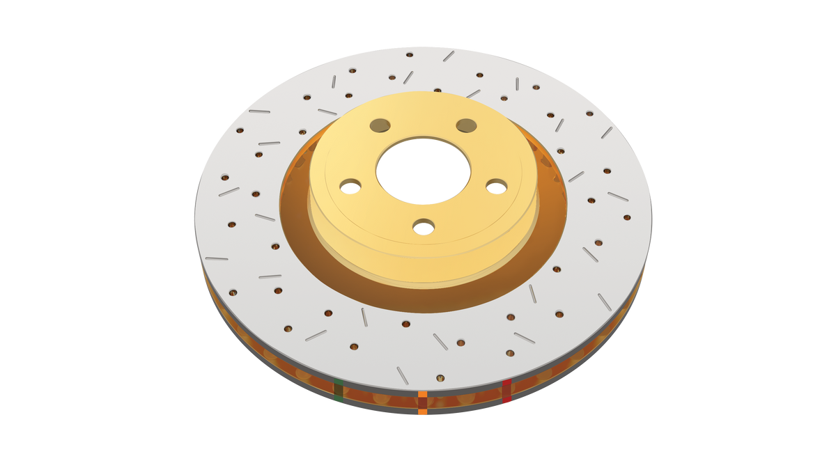 DBA 15-20 Ford Mustang GT Perf Package (380mm Front Rotor) Rear 4000 Series Drilled & Slotted Rotor - DBA42165XS