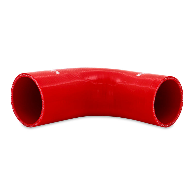Mishimoto Silicone Reducer Coupler 90 Degree 2in to 2.25in - Red - MMCP-R90-20225RD by Mishimoto - detail view