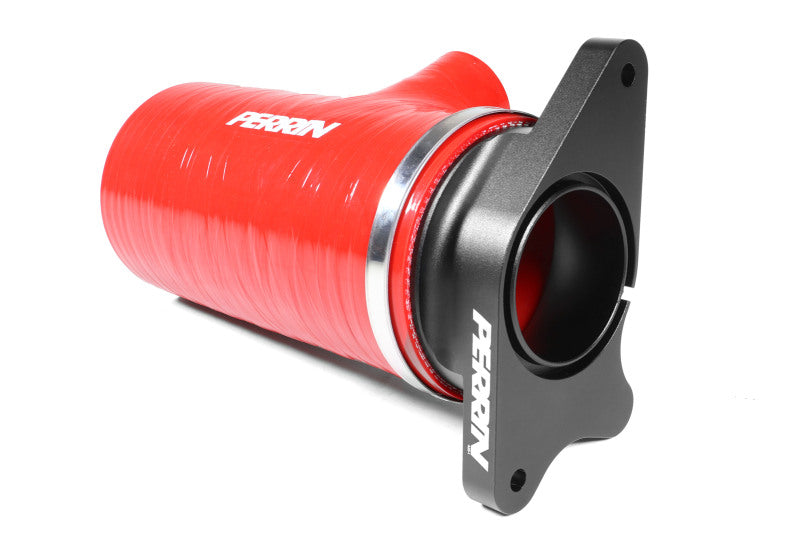 Perrin 22-25 Subaru WRX Short Type Turbo Inlet Hose  - Red - PSP-INT-428RD by Perrin Performance - rear view