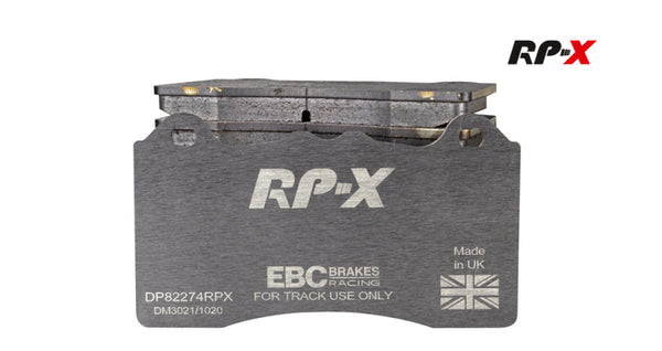 EBC Racing 10-16 Lotus Evora 3.5L RP-X Front Brake Pads - DP8036RPX for 2010-2014 Lotus Evora