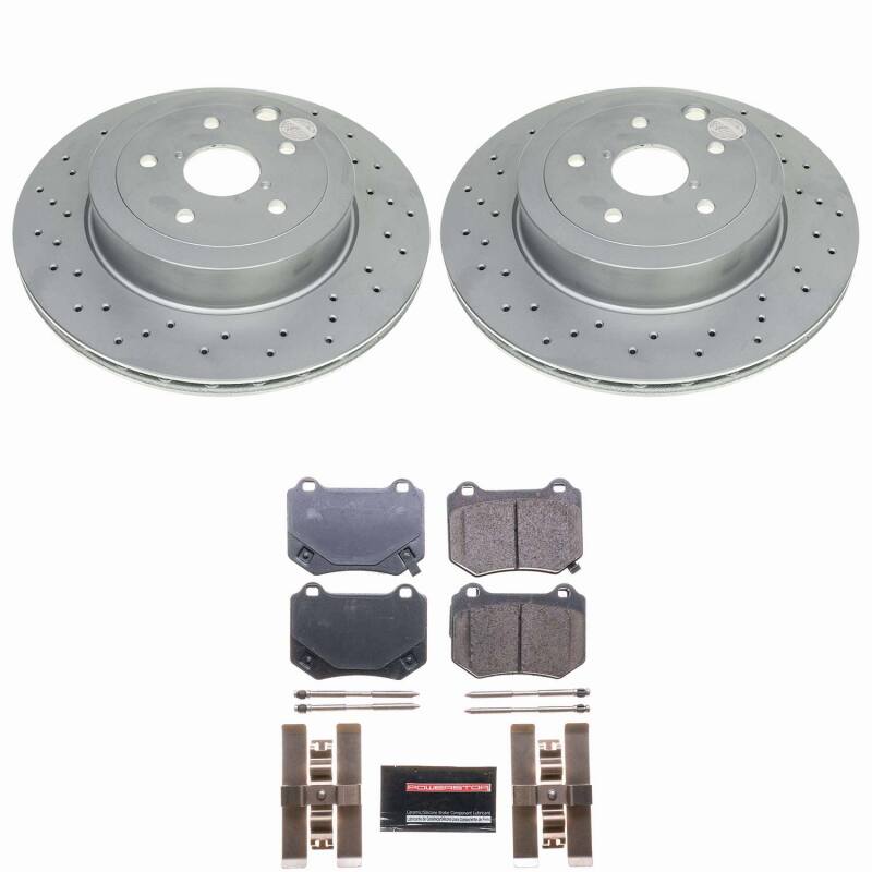 Power Stop 2024 Subaru WRX Rear Z23 Coated Brake Kit - CPK8496-23