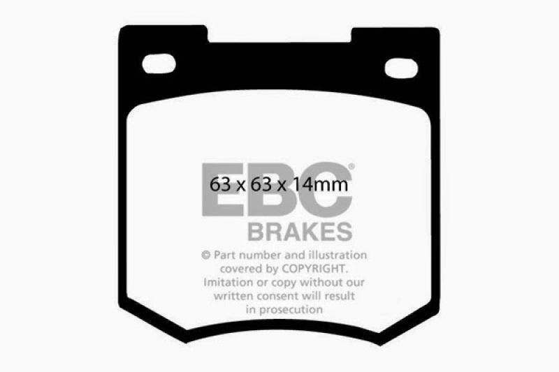 EBC 67-70 Ford Cortina 1.6 Greenstuff Front Brake Pads - DP2106