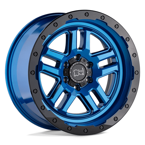 Black Rhino Hard Alloys Barstow 20X9.5 6X135 +12MM Dearborn Blue W/ Black Ring